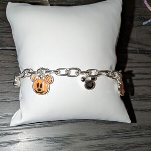 Disney Halloween Pumpkin Mickey Charms Bracelet